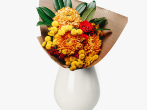 Buchet cu crizanteme galbene