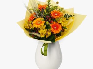 Buchet cu gerbera si spice