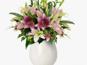 Buchet de 19 crini imperiali roz