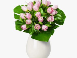 Buchet de 19 lalele roz