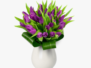 Buchet de 45 lalele mov