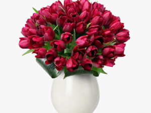 Buchet de 55 lalele rosii